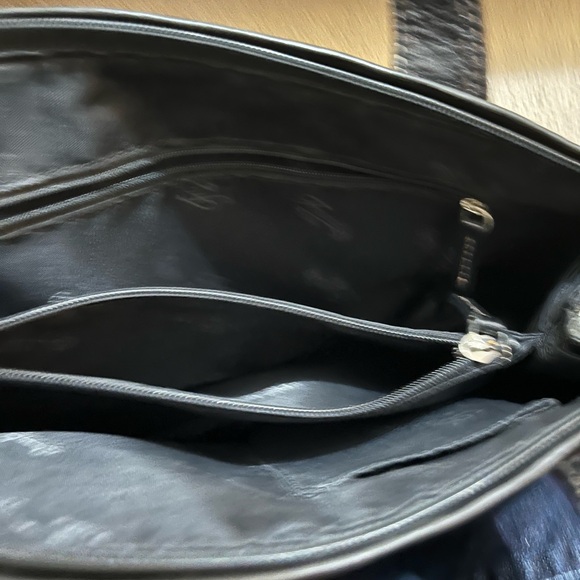 FOSSIL  Black Leather Satchel Handbag Purse - Picture 9 of 9